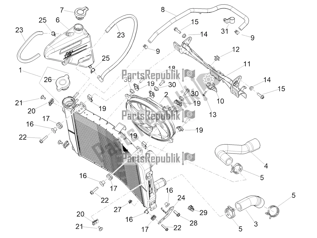 All parts for the Cooling System of the Aprilia RS 660 ABS 2021