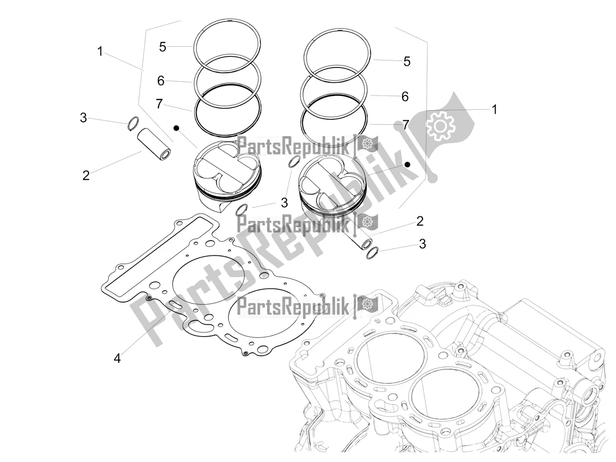 All parts for the Cylinder - Piston of the Aprilia RS 660 ABS 2021