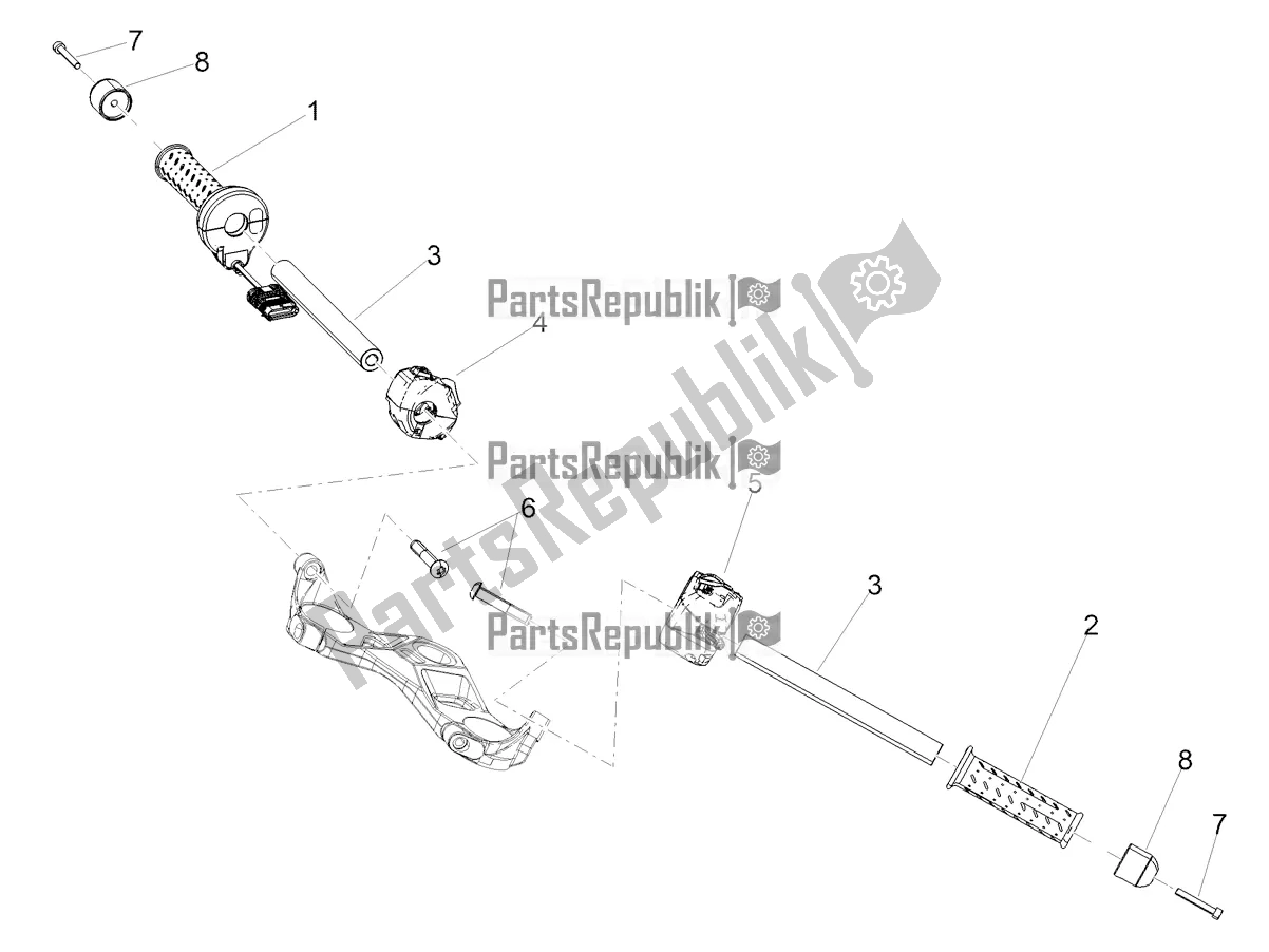 All parts for the Handlebar - Controls of the Aprilia RS 660 ABS 2021