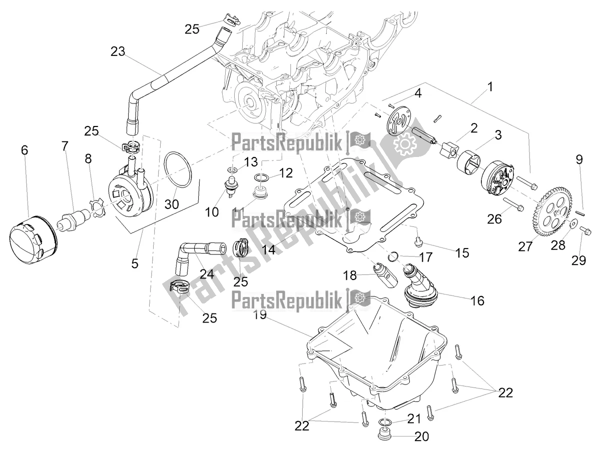 All parts for the Lubrication of the Aprilia RS 660 ABS 2021