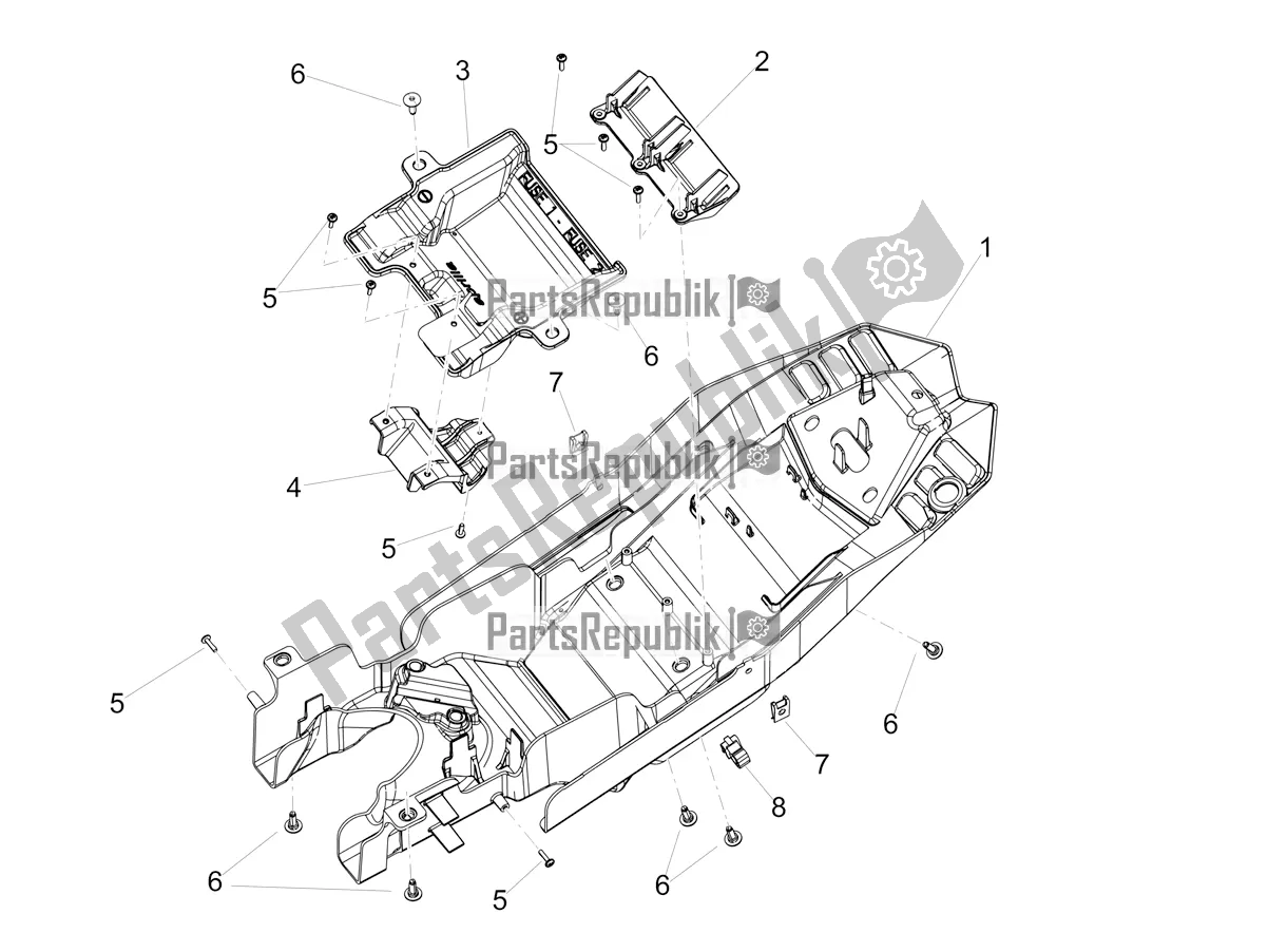 All parts for the Saddle Compartment of the Aprilia RS 660 ABS 2021