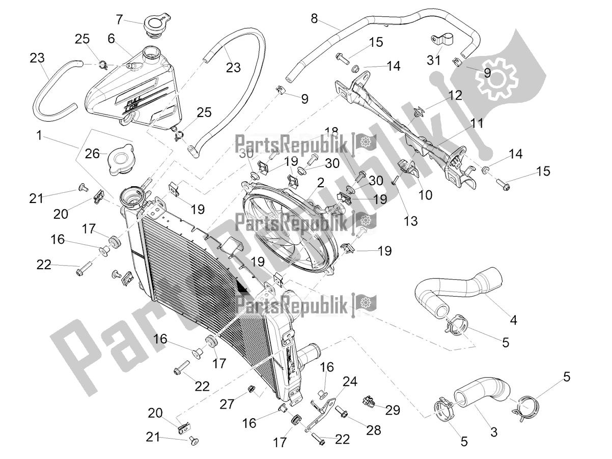 Alle Teile für das Kühlsystem des Aprilia RS 660 ABS 2022