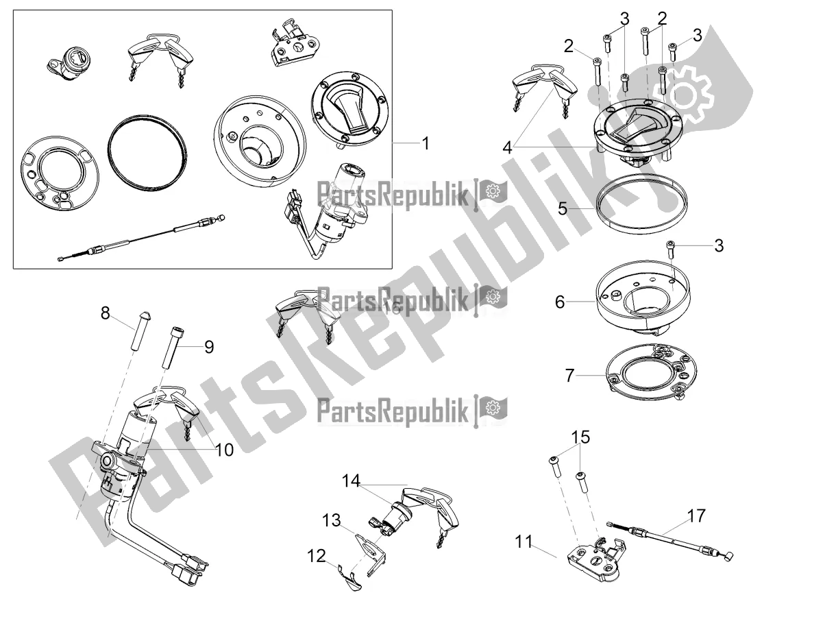 Todas las partes para Cerraduras de Aprilia RS 660 ABS 2022
