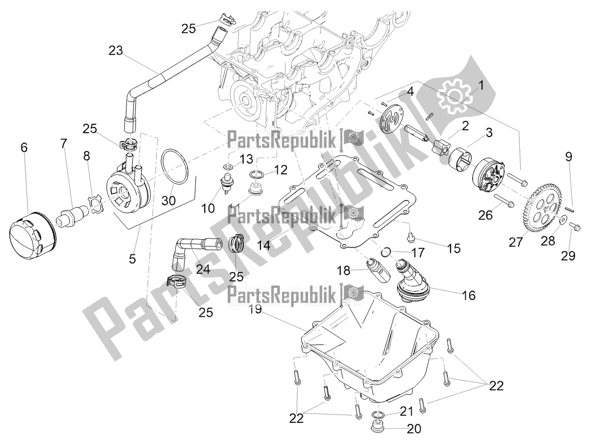 All parts for the Lubrication of the Aprilia RS 660 ABS 2022