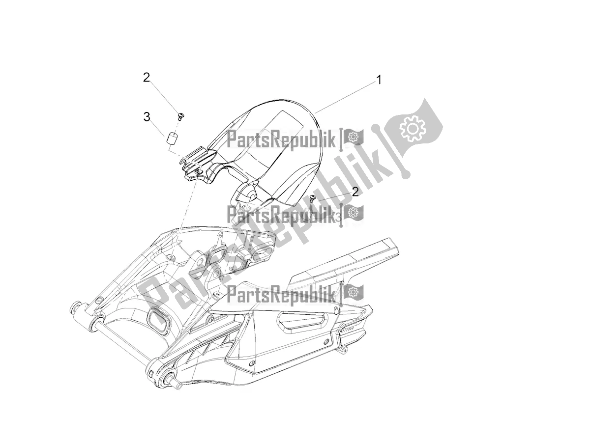 Toutes les pièces pour le Garde-boue Arrière du Aprilia RS 660 ABS 2022