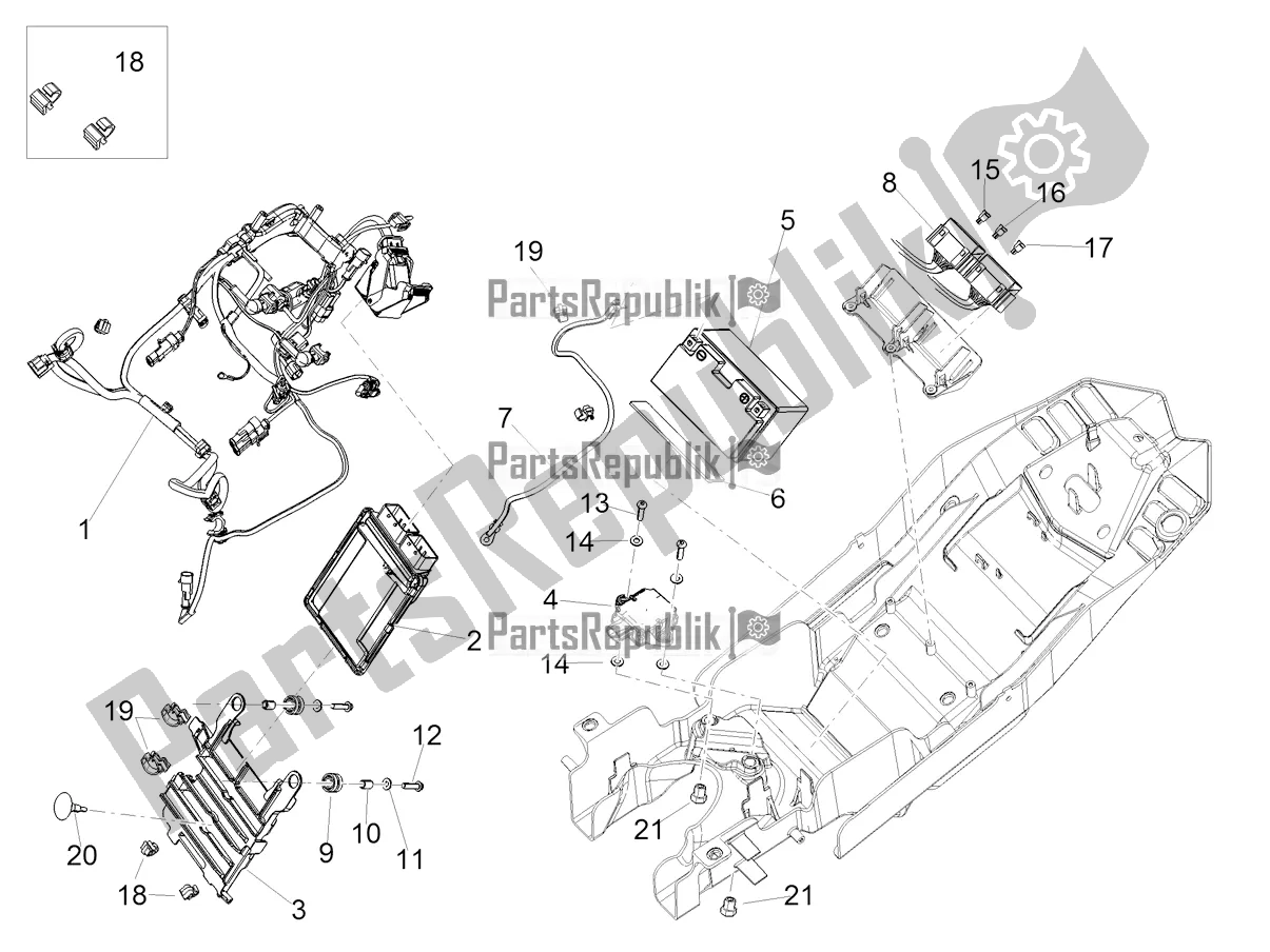 All parts for the Central Electrical System of the Aprilia RS 660 ABS Apac 2021