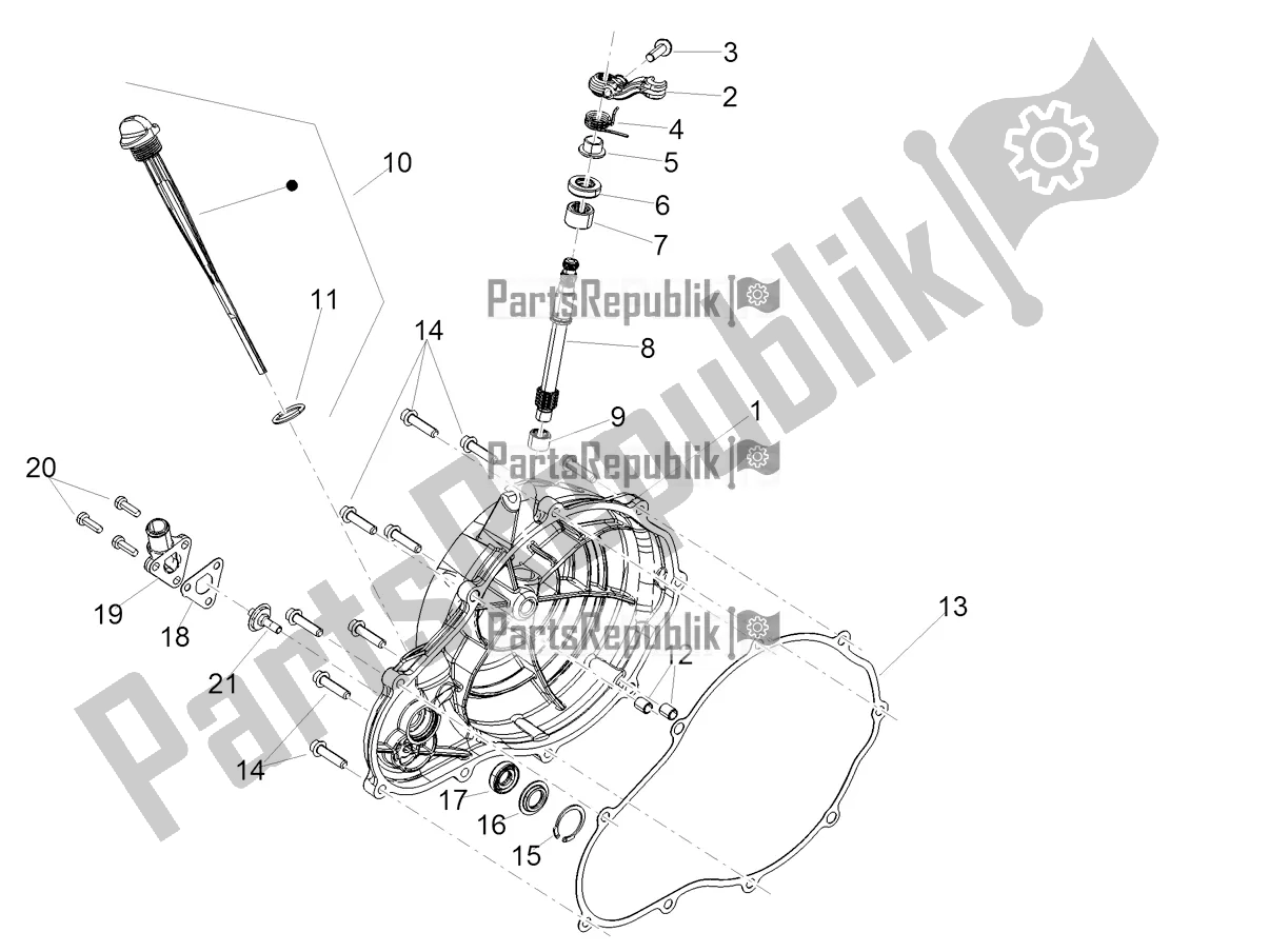 Alle Teile für das Kupplungsdeckel des Aprilia RS 660 ABS Apac 2021