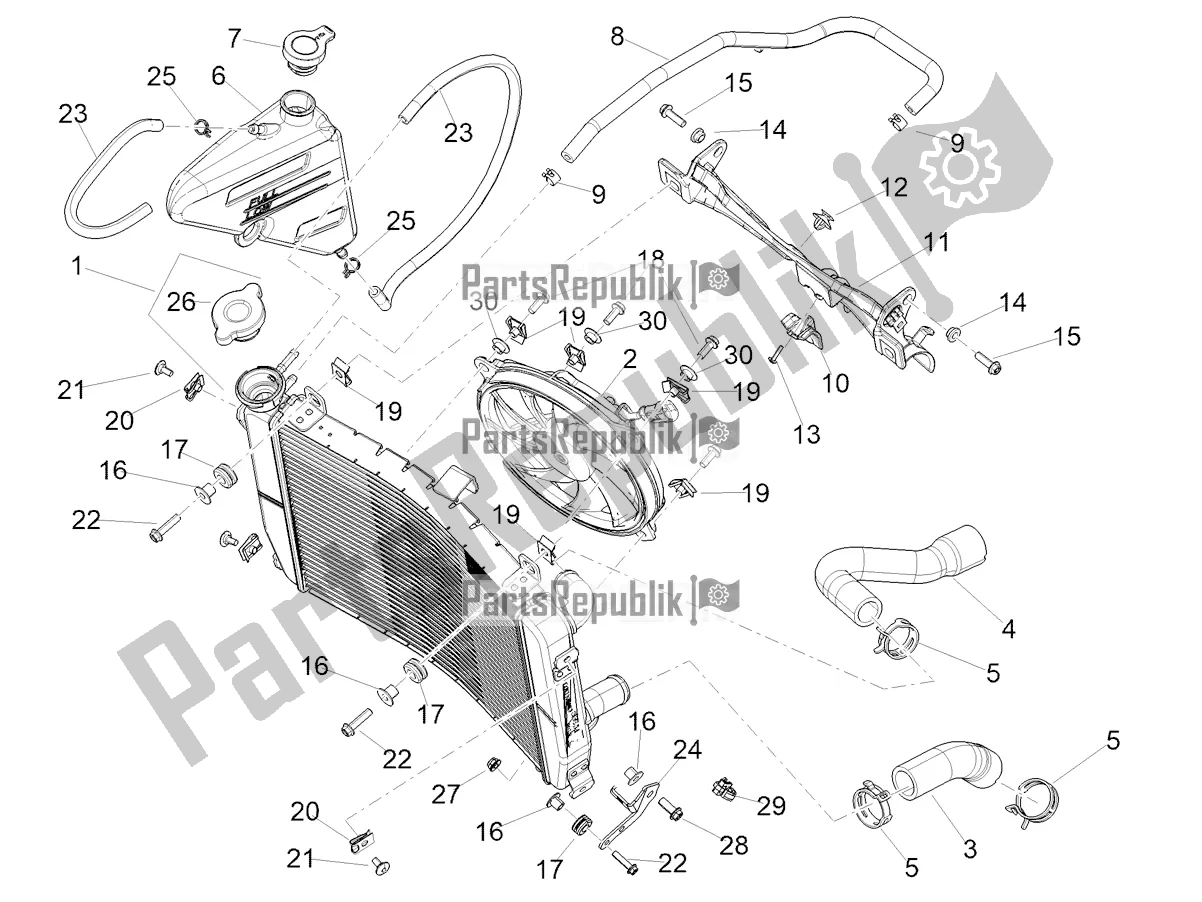 All parts for the Cooling System of the Aprilia RS 660 ABS Apac 2021