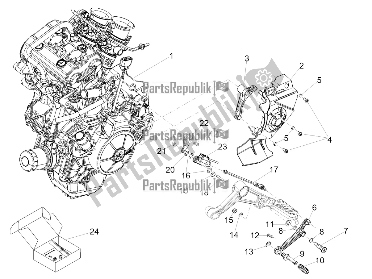 Tutte le parti per il Leva Parziale Per Il Completamento Del Motore del Aprilia RS 660 ABS Apac 2021