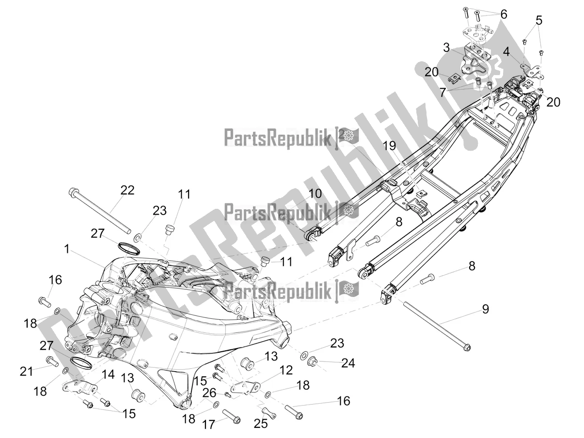 All parts for the Frame of the Aprilia RS 660 ABS Apac 2021