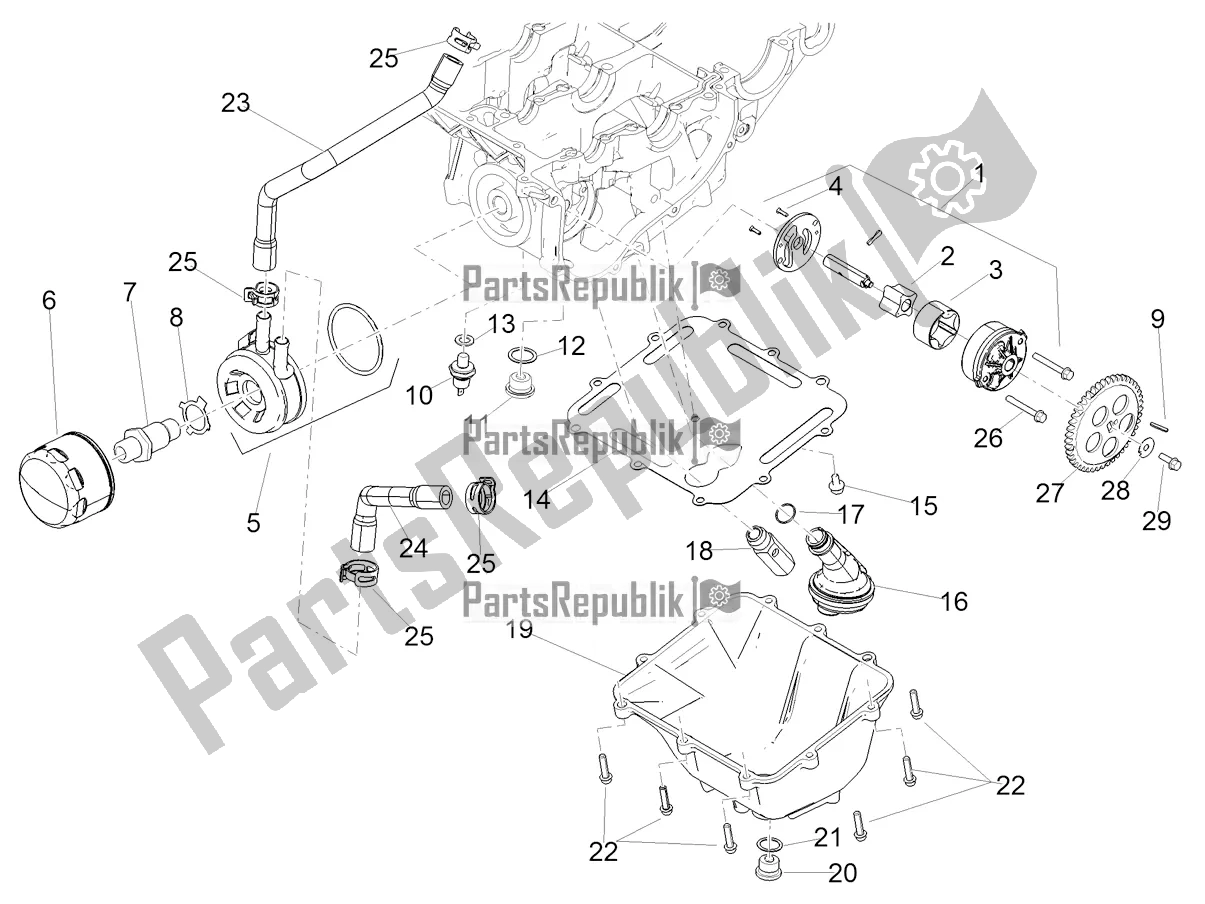 All parts for the Lubrication of the Aprilia RS 660 ABS Apac 2021