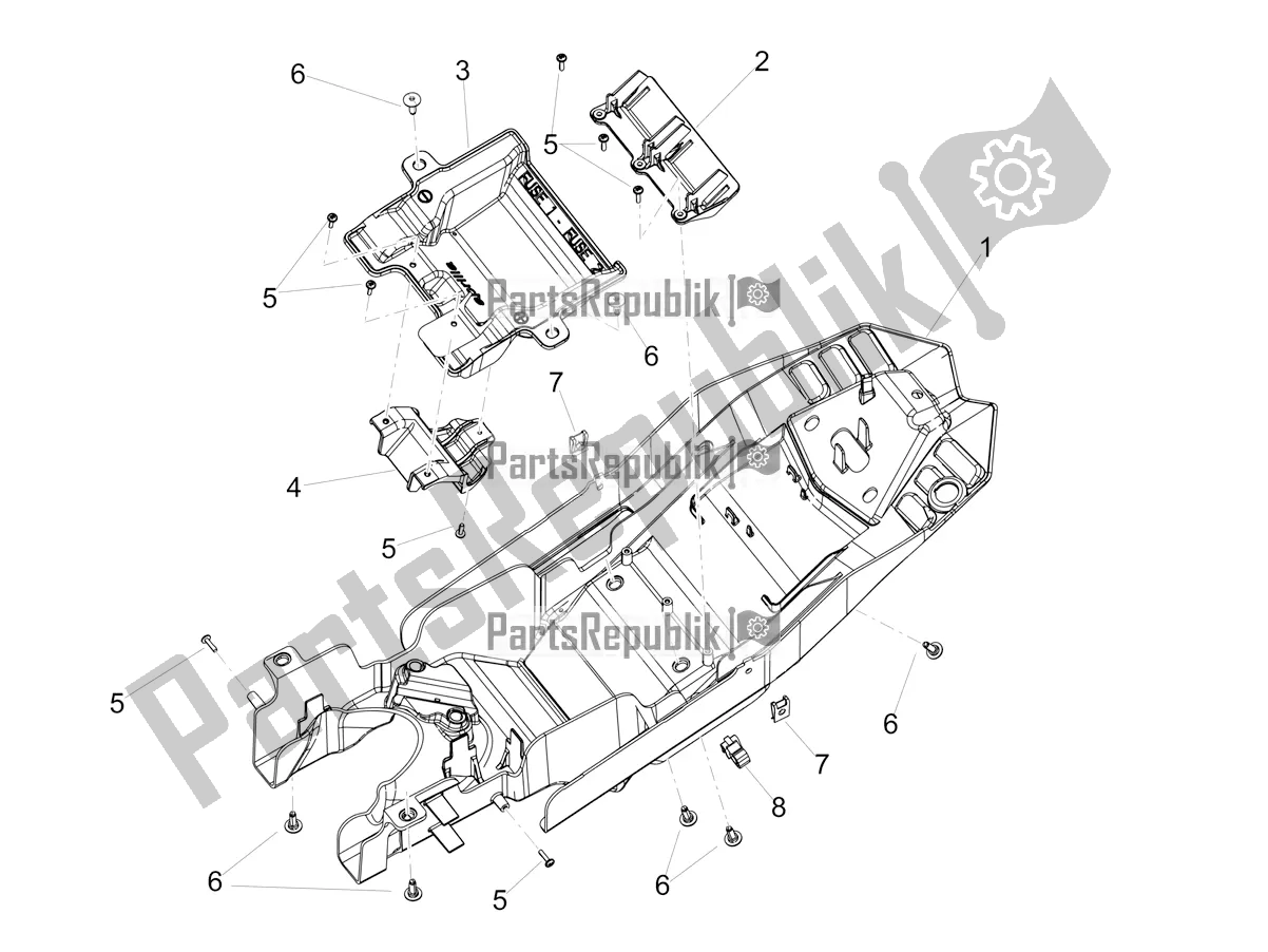 Todas as partes de Compartimento De Sela do Aprilia RS 660 ABS Apac 2021