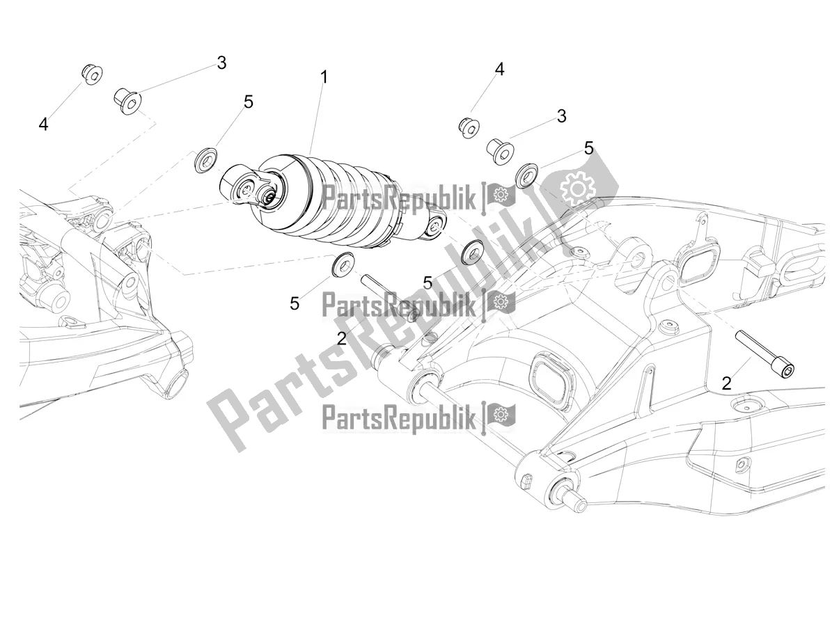 All parts for the Shock Absorber of the Aprilia RS 660 ABS Apac 2021