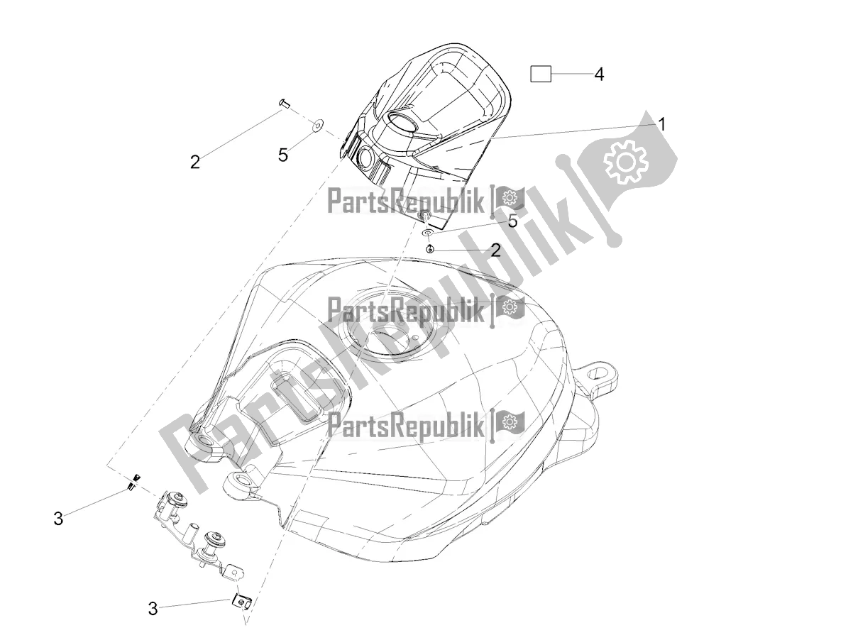 Todas las partes para Tapa Del Tanque de Aprilia RS 660 ABS Apac 2021