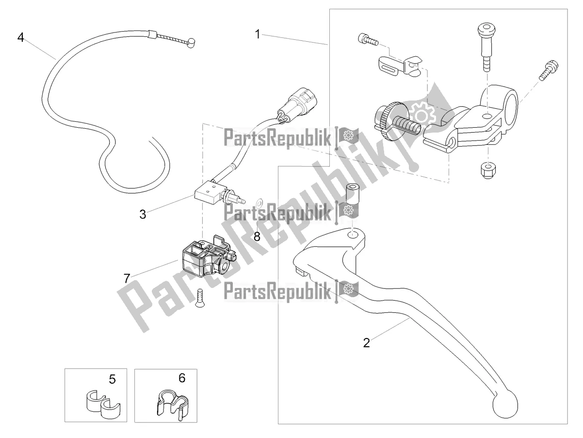 Alle onderdelen voor de Koppeling Controle van de Aprilia RS 660 ABS Apac 2022