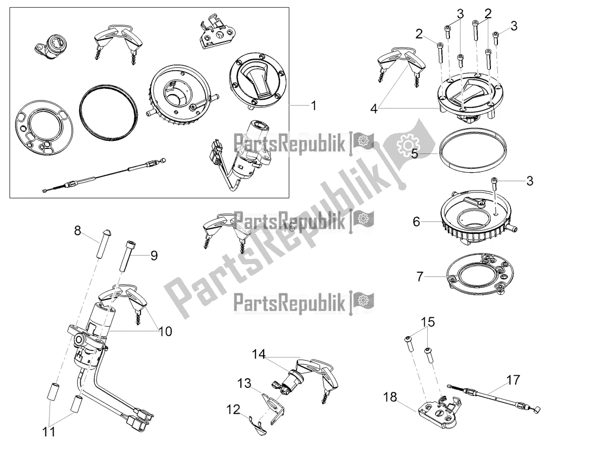 All parts for the Locks of the Aprilia RS 660 ABS Apac 2022