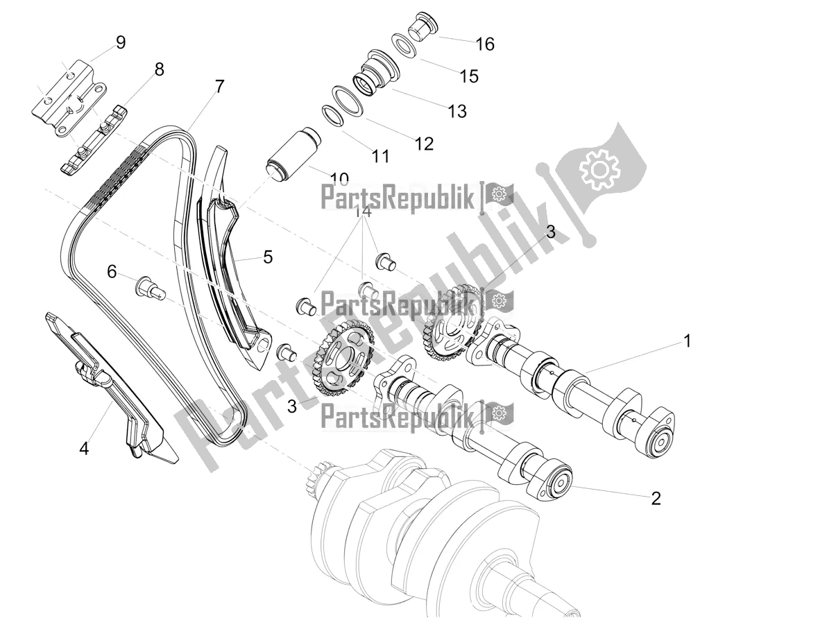 Alle onderdelen voor de Timing Systeem van de Aprilia RS 660 ABS Apac 2022