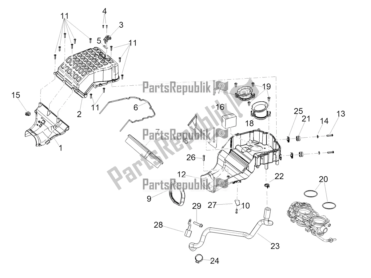 Tutte le parti per il Air Box del Aprilia RS 660 ABS USA 2020