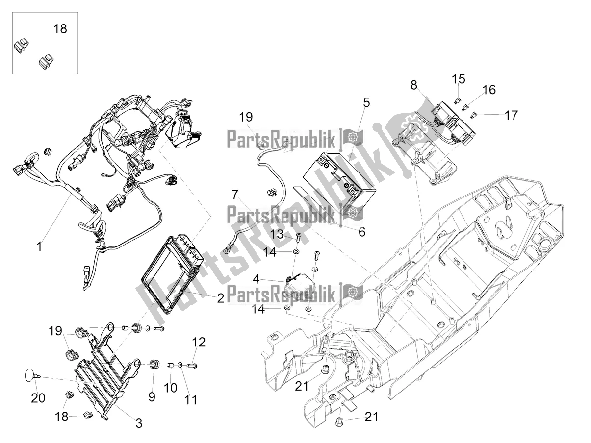 Toutes les pièces pour le Système électrique Central du Aprilia RS 660 ABS USA 2020