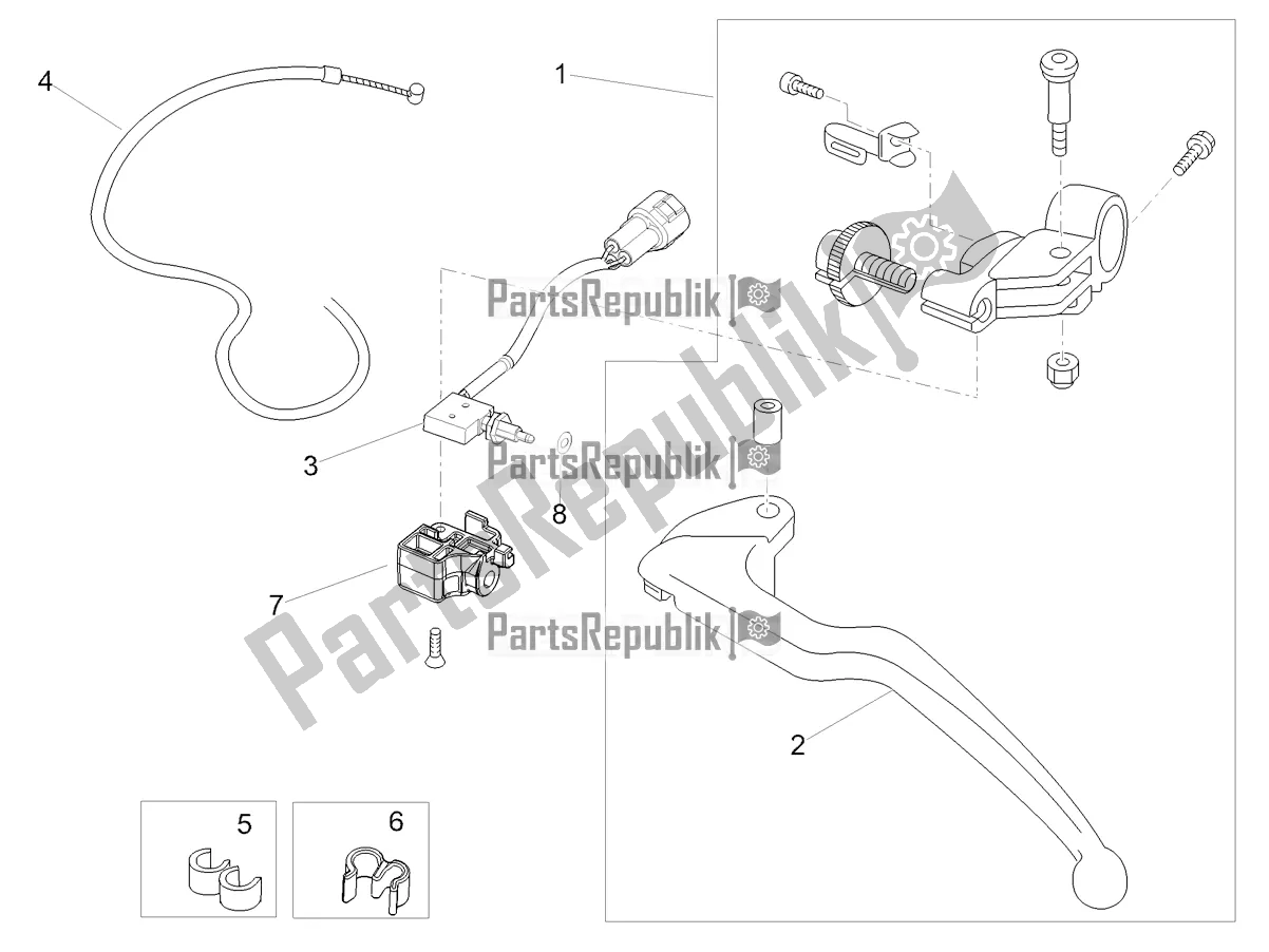 Alle Teile für das Kupplungssteuerung des Aprilia RS 660 ABS USA 2020