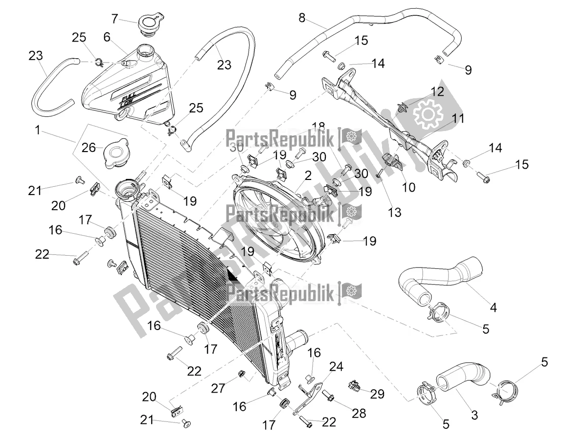 All parts for the Cooling System of the Aprilia RS 660 ABS USA 2020