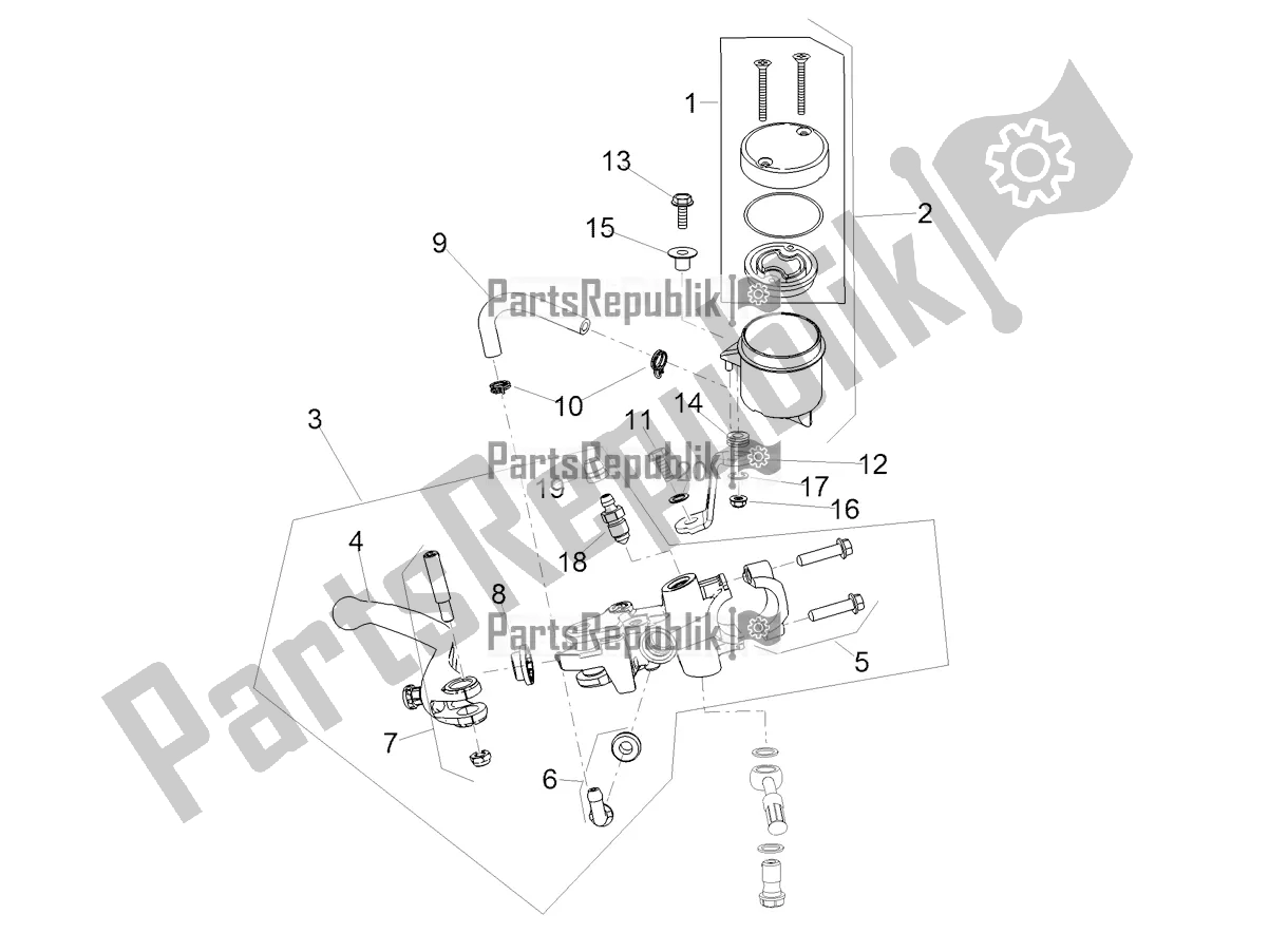 Todas las partes para Cilindro Maestro Delantero de Aprilia RS 660 ABS USA 2020