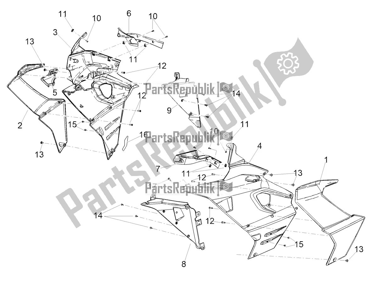 Toutes les pièces pour le Carénage Latéral du Aprilia RS 660 ABS USA 2020
