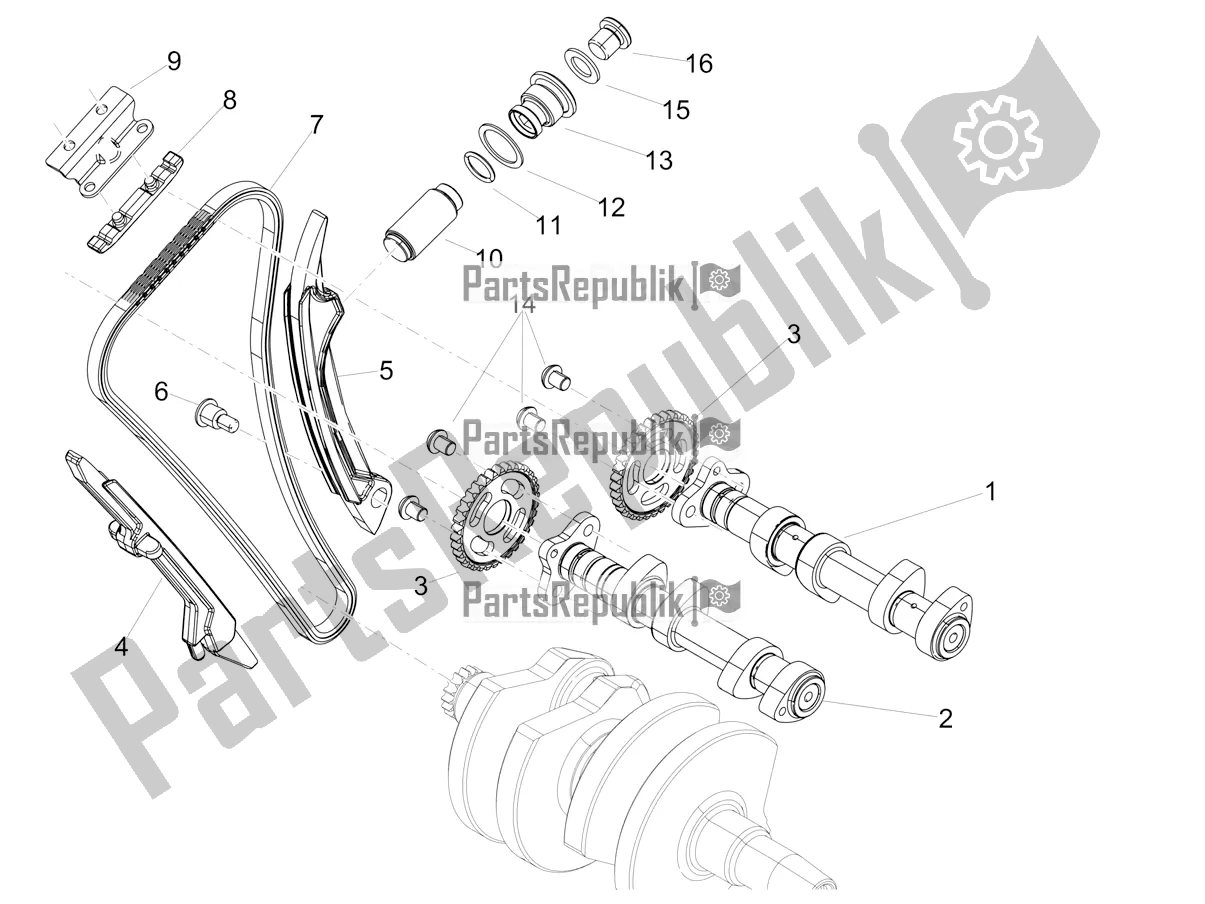 Alle onderdelen voor de Timing Systeem van de Aprilia RS 660 ABS USA 2020