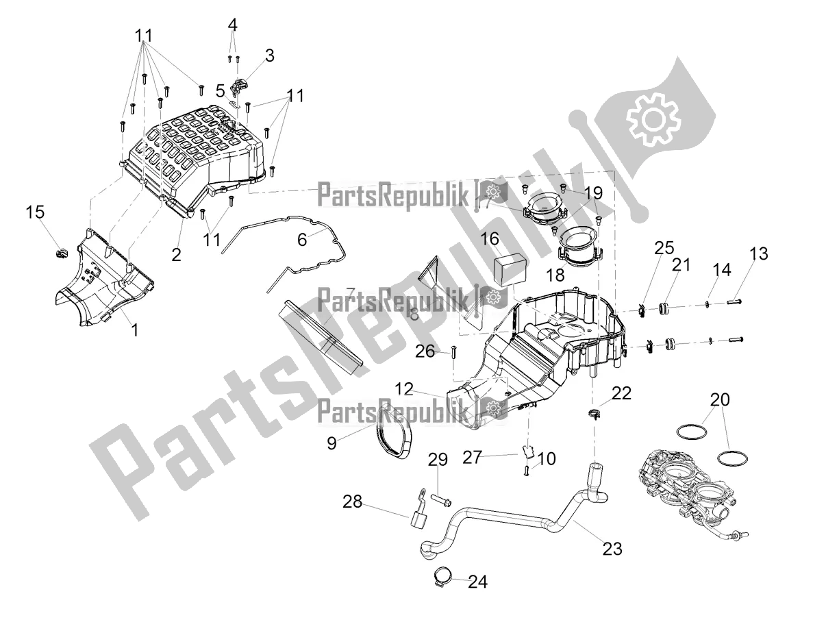 Toutes les pièces pour le Boite D'air du Aprilia RS 660 ABS USA 2021