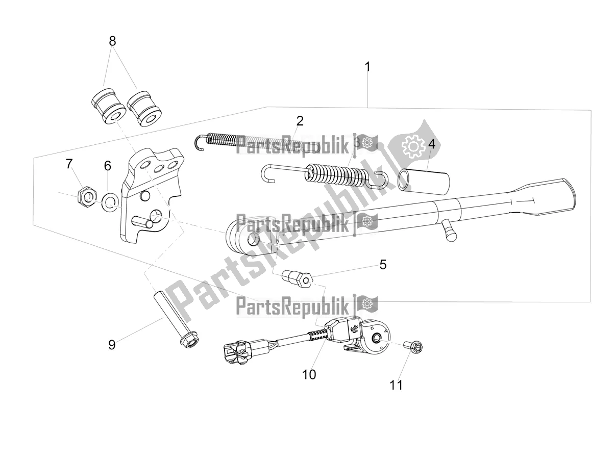 Alle Teile für das Zentraler Ständer des Aprilia RS 660 ABS USA 2021