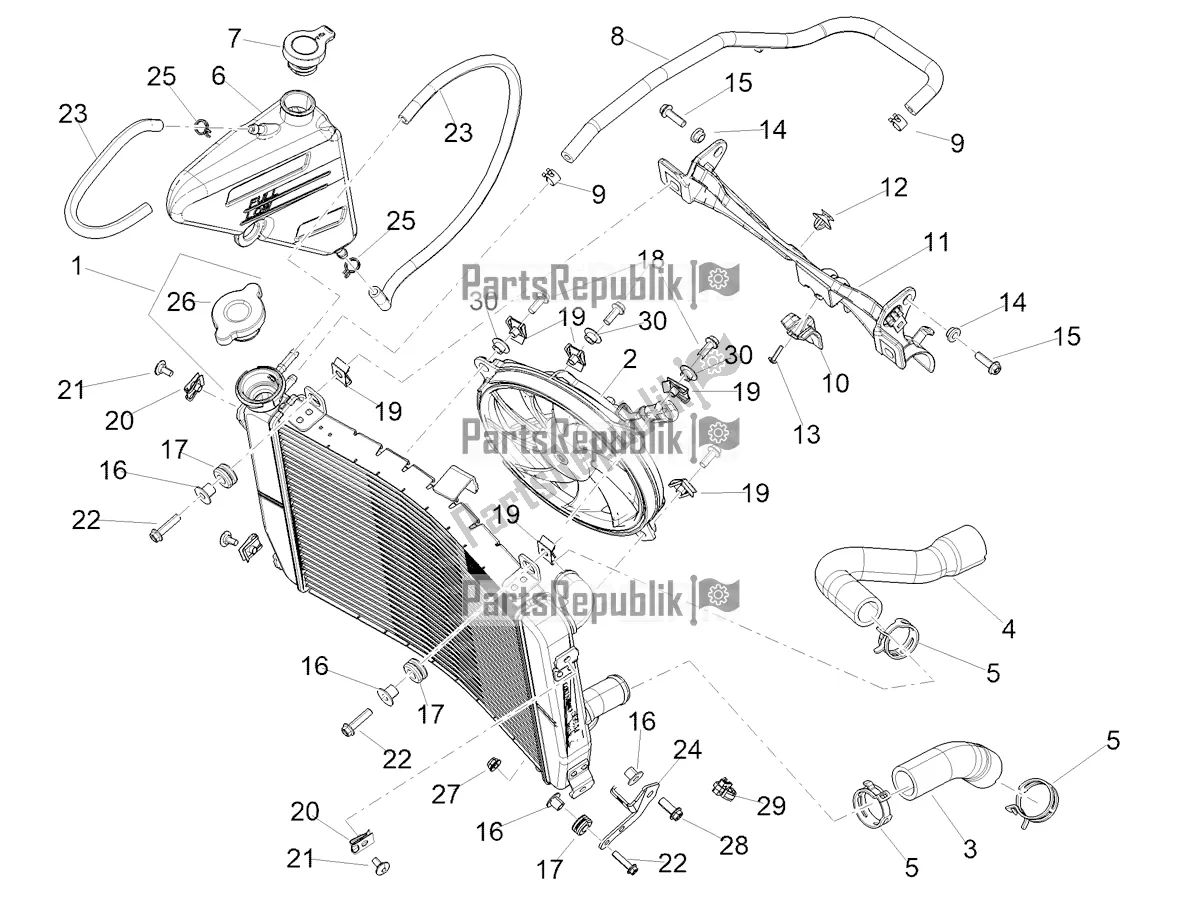 Alle Teile für das Kühlsystem des Aprilia RS 660 ABS USA 2021