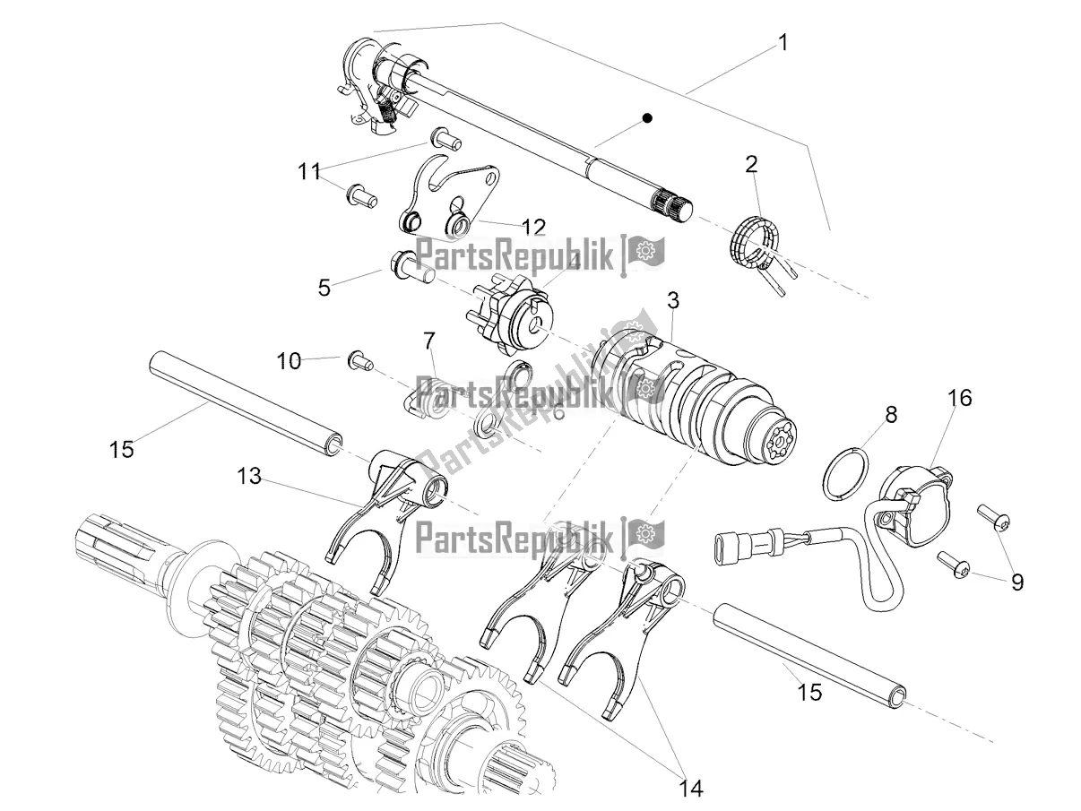 Toutes les pièces pour le Boîte De Vitesses / Sélecteur / Came De Changement De Vitesse du Aprilia RS 660 ABS USA 2021