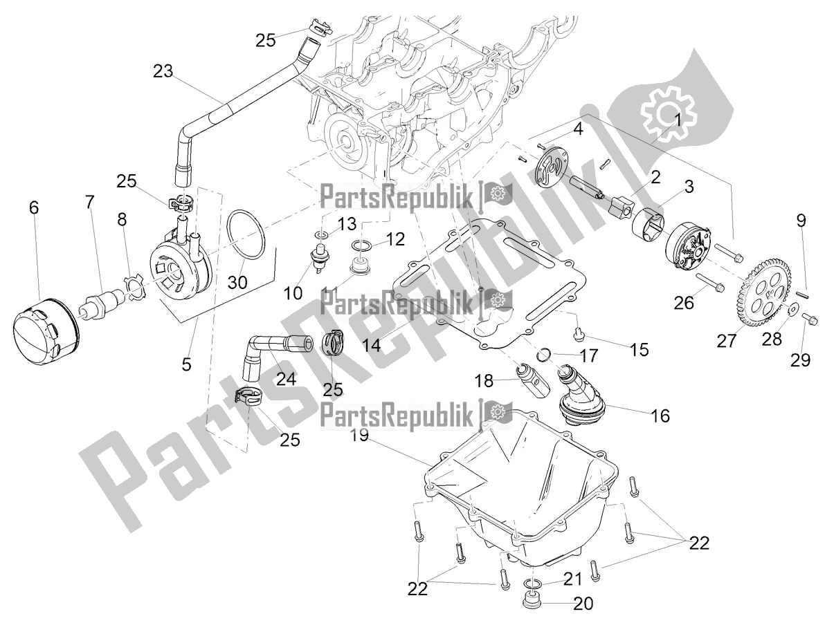 Todas las partes para Lubricación de Aprilia RS 660 ABS USA 2021