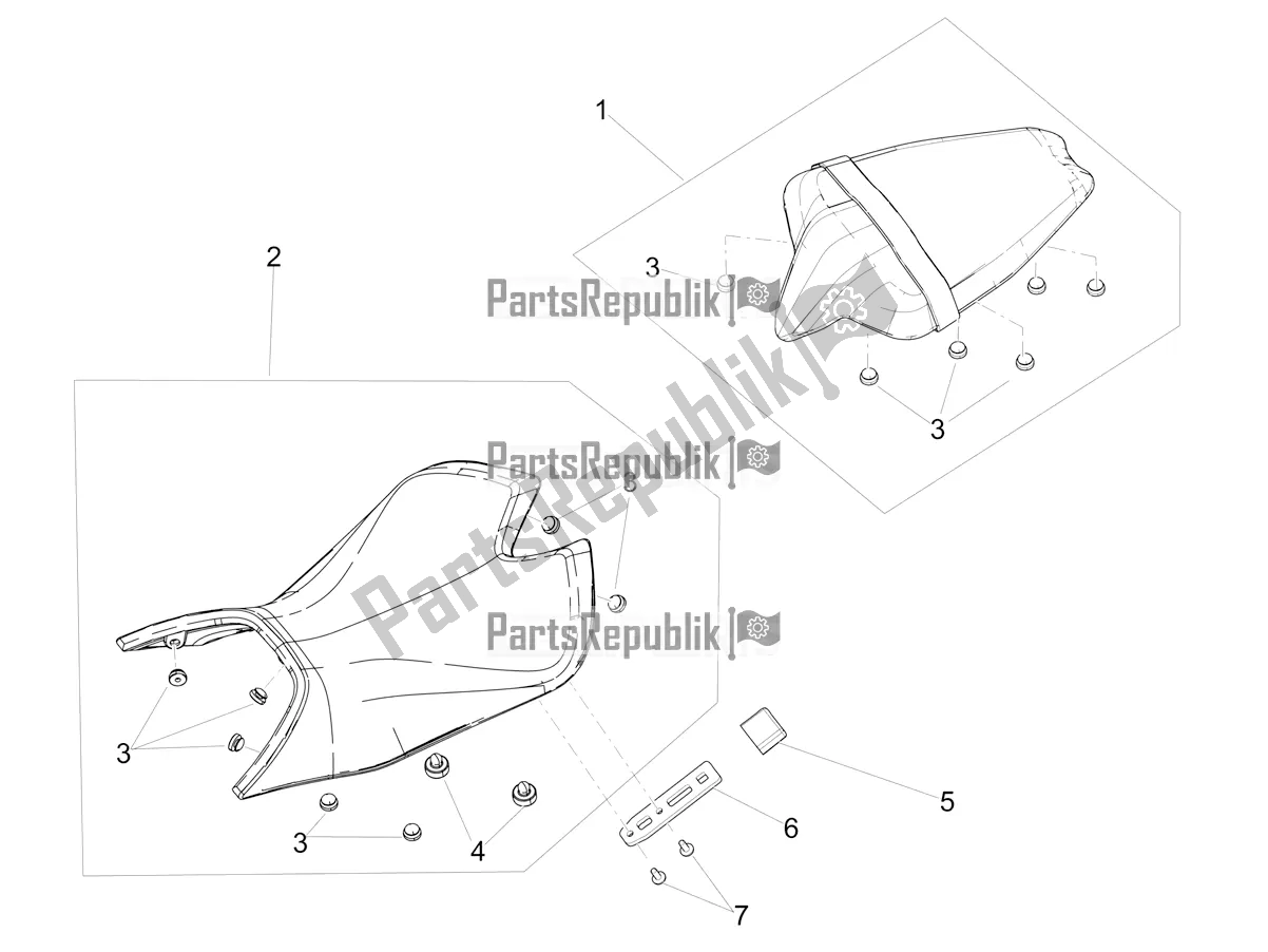 Tutte le parti per il Sella del Aprilia RS 660 ABS USA 2021