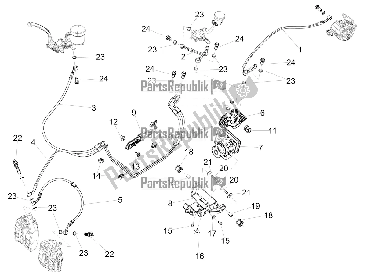 Tutte le parti per il Sistema Frenante Abs del Aprilia RS 660 ABS USA 2022