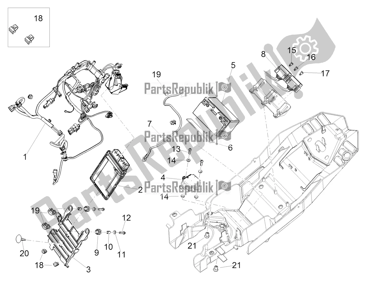 Alle Teile für das Zentrales Elektrisches System des Aprilia RS 660 ABS USA 2022