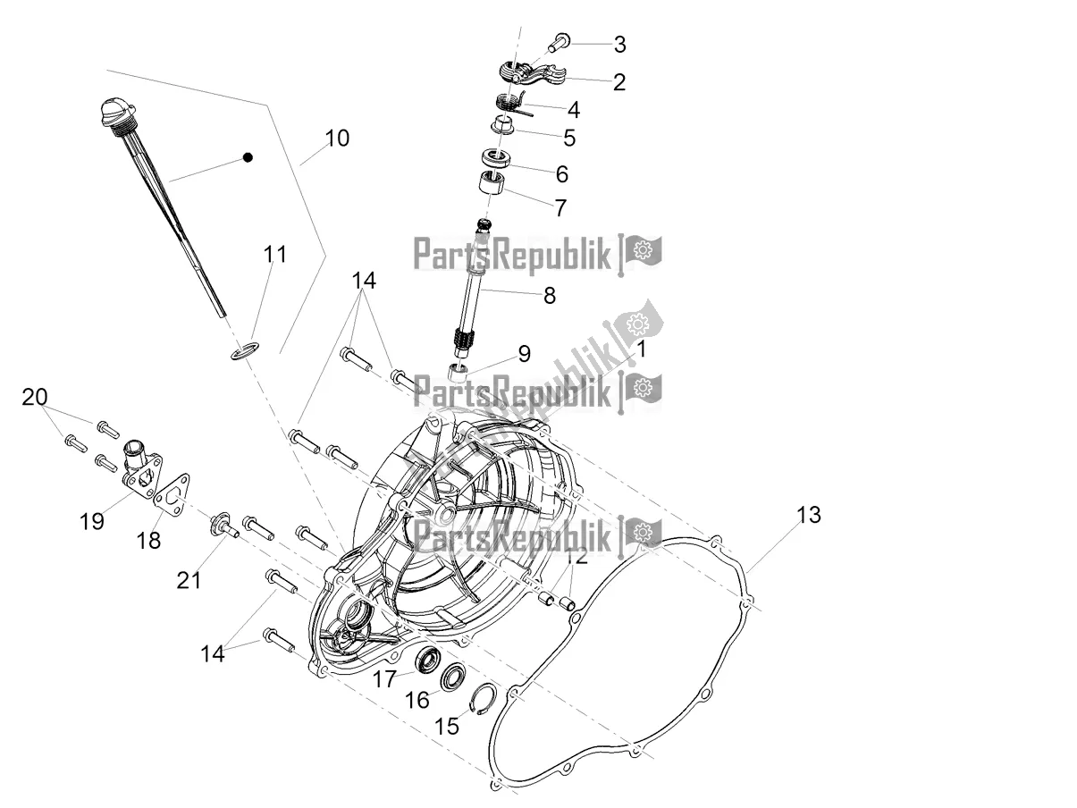 Tutte le parti per il Coperchio Frizione del Aprilia RS 660 ABS USA 2022