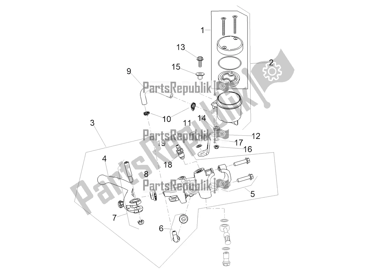 All parts for the Front Master Cilinder of the Aprilia RS 660 ABS USA 2022