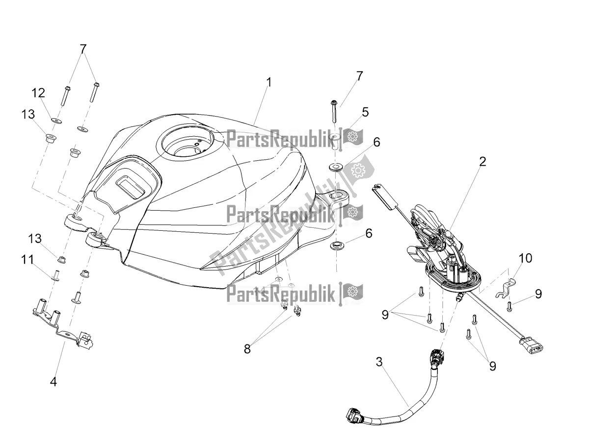 Toutes les pièces pour le Réservoir D'essence du Aprilia RS 660 ABS USA 2022