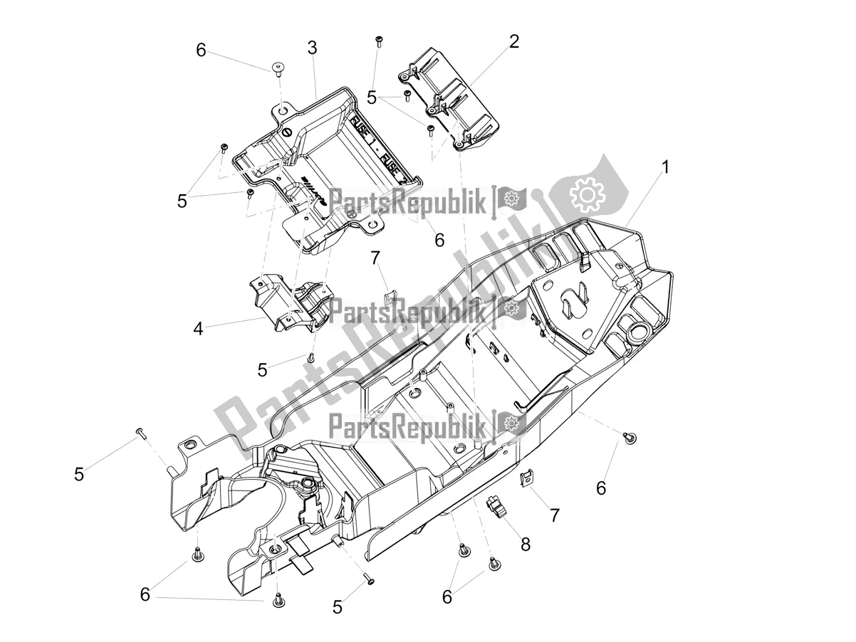 All parts for the Saddle Compartment of the Aprilia RS 660 ABS USA 2022