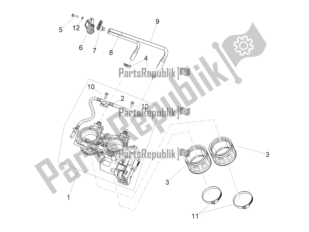 Todas as partes de Corpo Do Acelerador do Aprilia RS 660 ABS USA 2022