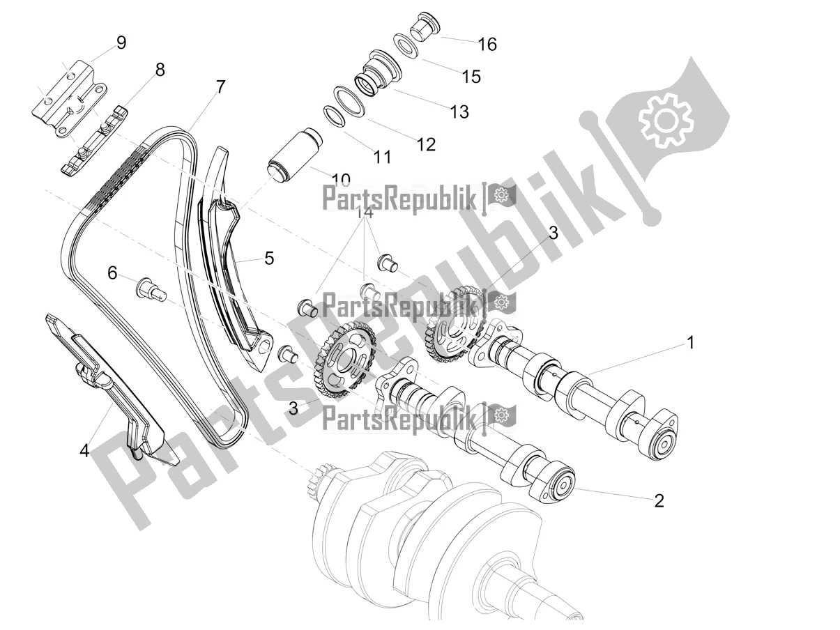 Alle onderdelen voor de Timing Systeem van de Aprilia RS 660 ABS USA 2022