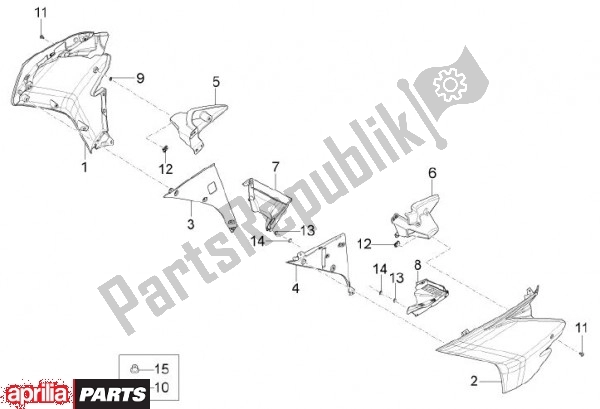 All parts for the Bekledingen Vooraan Ii of the Aprilia RS4 78 125 2011