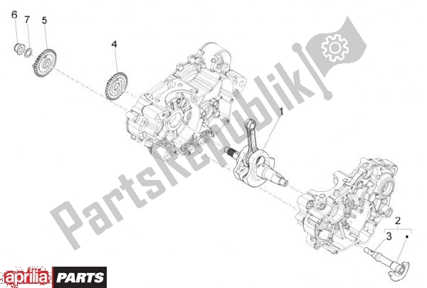 All parts for the Drijfas of the Aprilia RS4 78 125 2011