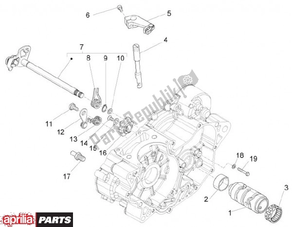 Todas as partes de Tambor De Mudança De Marchas do Aprilia RS4 78 125 2011