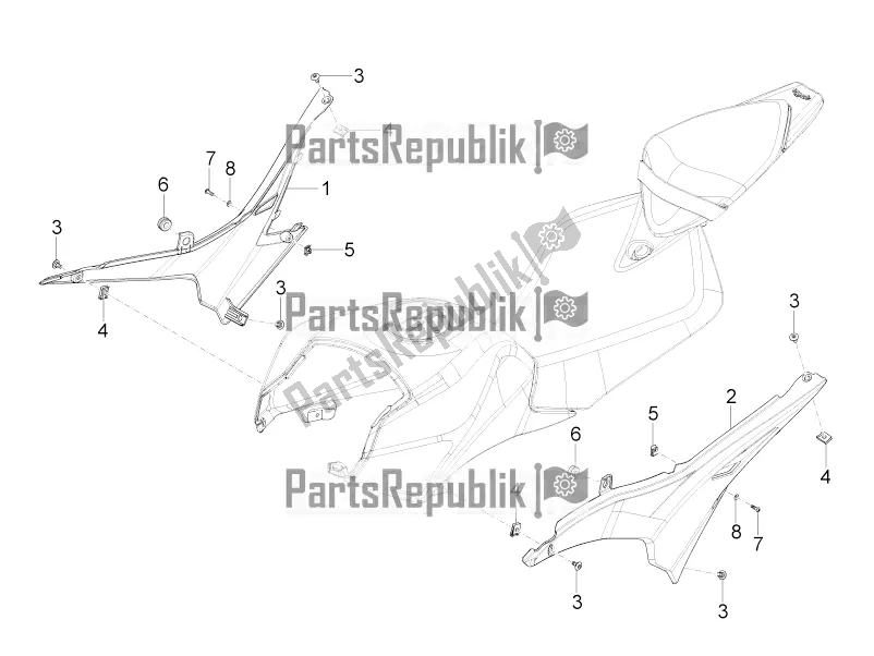 Tutte le parti per il Corpo Centrale del Aprilia RS4 125 4T 2016