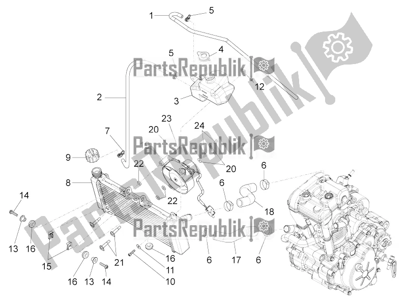 All parts for the Cooling System of the Aprilia RS4 125 4T 2016