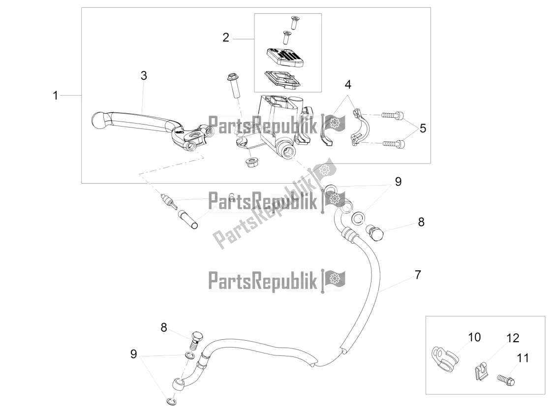 Tutte le parti per il Pompa Freno Anteriore del Aprilia RS4 125 4T 2016