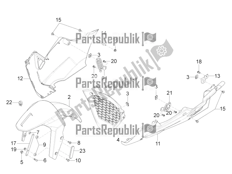 Toutes les pièces pour le Montant-garde-boue Avant du Aprilia RS4 125 4T 2016