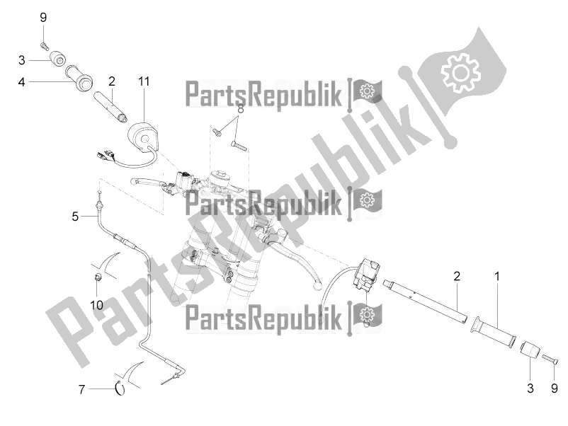 All parts for the Handlebar - Controls of the Aprilia RS4 125 4T 2016